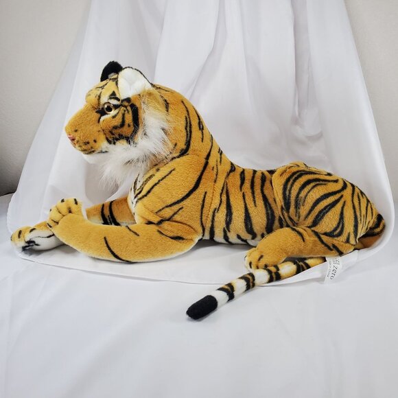 Large Realistic Tiger Plush 12" x 37" End of Tail Stuffed Grifil Zero Tiger - Picture 5 of 12